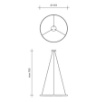 Immagine di Lampadario Cerchio Led 85w 3000k Anello Rame 109cm Per Salotto Sforzin