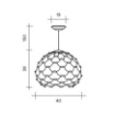 Immagine di Lampadario Metallo Traforato Rame Led 49w 40 cm Lamoi Sforzin