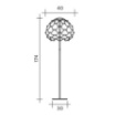 Immagine di Piantana Metallo Cromo Led 49w Dimmerabile Lamoi Sforzin