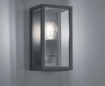 Immagine di Applique Squadrata Antracite 1xE27 Garonne per Balcone IP44 Trio Lighting
