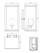 Immagine di Applique Rettangolare Bianca Garonne Per Esterni IP44 Trio Lighting
