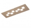 Immagine di Plafoniera Rettangolare 8 Luci Led Gx53 Bilbao Tortora 28x80 Gea Luce