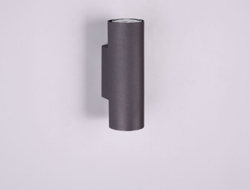 Immagine di Applique Da Parete Cilindro Nero Marley Doppia Luce Trio Lighting