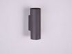 Immagine di Applique Da Parete Cilindro Nero Marley Doppia Luce Trio Lighting