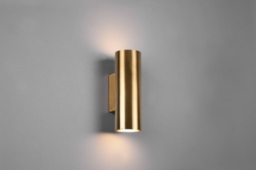 Immagine di Applique Cilindro Ottone Marley Doppia Luce Trio Lighting