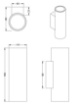 Immagine di Applique Cilindro Ottone Marley Doppia Luce Trio Lighting