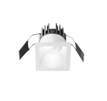 Immagine di Faretto Quadrato Da Incasso Qebui Bianco o Nero 56mm Led 8w Ottica 38 GFA951 GFA961 Gea