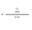 Immagine di Faretto Slim Per Controsoffitto Bianco 225mm Led 18w 3000k 4000k GFA752 Gea