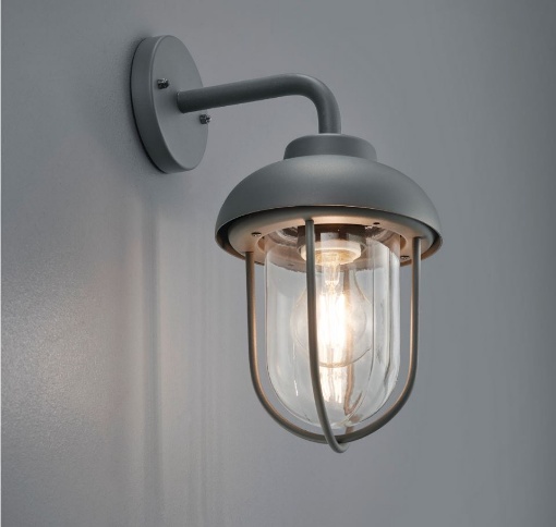 Immagine di Applique Esterni Duero Antracite Vintage Con Vetro Trio Lighting IP44