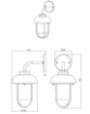 Immagine di Applique Esterni Duero Antracite Vintage Con Vetro Trio Lighting IP44