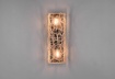 Immagine di Applique Design Vintage Lovis Paralume Reticolato Rattan Luce Sopra e Sotto Trio Lighting