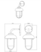 Immagine di Applique Lanterna Ruggine da Esterno Con Vetro Duero Trio Lighting IP44