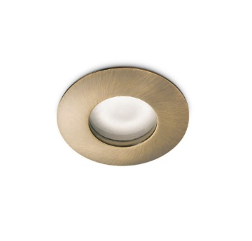 Immagine di Faretto Ottone Brunito 84mm Da Incasso Bagno IP65 GU10 GFA373 Gea Led