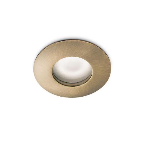 Immagine di Faretto Ottone Brunito 84mm Da Incasso Bagno IP65 GU10 GFA373 Gea Led