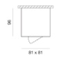 Immagine di Faretto Orientabile Da Soffitto Quadrato Bianco Senza Incasso Notus GFA331 Gea Led