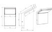 Immagine di Applique per Esterno Pearl Led IP54 Alluminio Antracite Trio Lighting