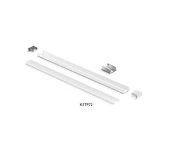 Immagine di Profilo In Alluminio 2Mt Da Superficie Per Strip Led max 10mm GSTP61 GSTP72 Gea Led