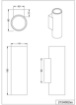 Immagine di Applique Per Interni Biemissione Cilindro Ruggine Marley Trio Lighting