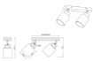 Immagine di Plafoniera Legno Con Faretti Vetro Orientabili Assam Trio Lighting
