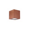Immagine di Applique Biemissione Da Esterno Cubo Marrone Apo GES172 Gea Led