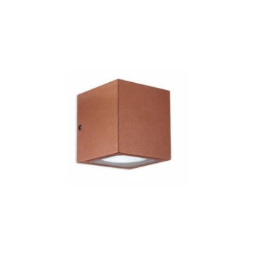 Immagine di Applique Biemissione Da Esterno Cubo Marrone Apo GES172 Gea Led