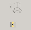 Immagine di Applique Biemissione Da Esterno Cubo Marrone Apo GES172 Gea Led