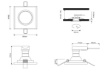 Immagine di Faretto da Incasso Quadrato Kristallglas Pirin GU10 Cromo Trio Lighting