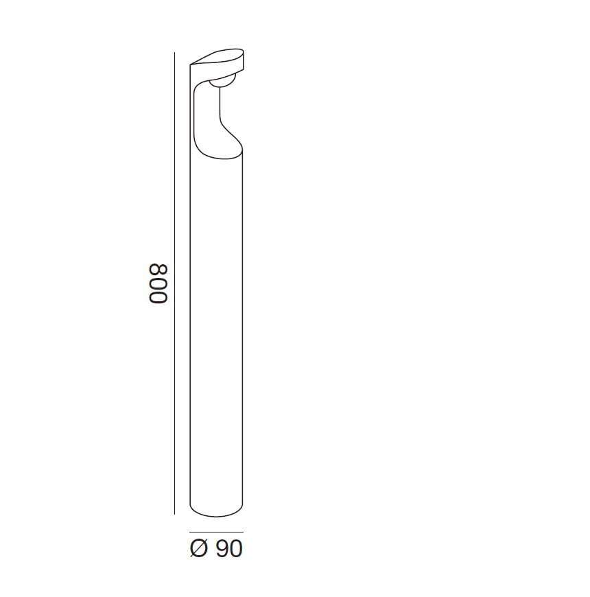 VIVIDA Paletto LED Skyline Da Esterno 8W 4000K 500Lm IP54 - Faretto Rettangolare In Alluminio Antracite, Design Minimalista