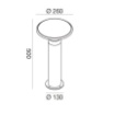 Immagine di Paletto Giardino Leo 50 cm Fungo Alluminio Ruggine IP44 GES521 Gea Led