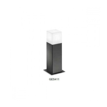 Immagine di Paletto Basso Quadrato Giardino 30 cm Aditi Grigio Antracite GES411 Gea Led