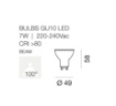 Immagine di Lampadina GU10 Led 7W 3000K 550 Lumen Ottica 100 Gea GLA244C