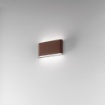 Immagine di Applique Corten Da Esterno Design Sottille Led Biemissione 20w 4000k Wallet Isyluce 506-20