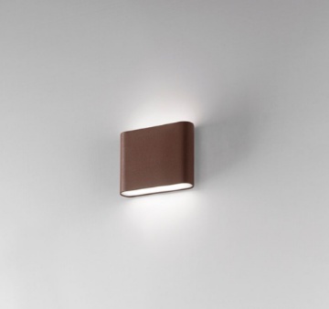 Immagine di Applique Compatta Da Esterno Wallet 115 mm LED 12w 4000k Corten IP54 Isyluce 509-20