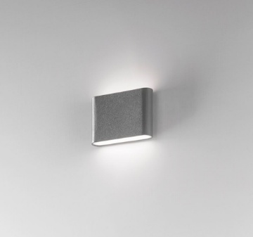 Immagine di Applique Design Sottile Esterno IP54 Wallet 115 mm LED 12W 4000k Antracite Isyluce 508-20