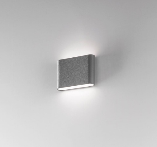 Immagine di Applique Design Sottile Esterno IP54 Wallet 115 mm LED 12W 4000k Antracite Isyluce 508-20