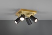Immagine di Plafoniera Marley Oro Nero Con Faretti Cilindro Orientabili Trio