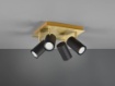 Immagine di Plafoniera Marley Oro Nero Con Faretti Cilindro Orientabili Trio