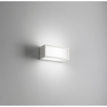 Immagine di Applique Squadrata Da Esterno Bianca 25cm IP54 1xE27 Isyluce 530