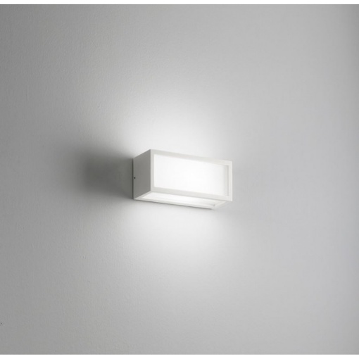 Immagine di Applique Squadrata Da Esterno Bianca 25cm IP54 1xE27 Isyluce 530