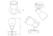 Immagine di Applique Spot Orientabile Levisto Nichel Vetro Alabastro Trio