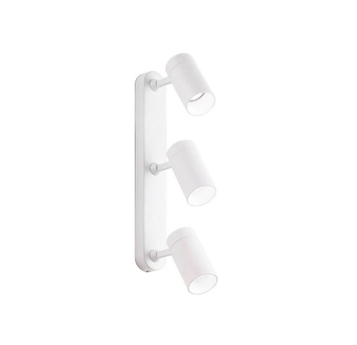 Immagine di Lampada Binario 3 Luci Led Cilindri Orientabili Da Soffitto Bianco Isyluce 758