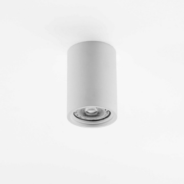 Immagine di Faretto Cilindrico Per Soffitto In Gesso Bianco Pitturabile h10 cm Isyluce 826
