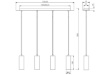 Immagine di Lampadario Cilindri Bianchi Per Isola Cucina Marley 4 Luci Trio Lighting