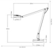 Immagine di Lampada Bianca per Scrivania Ufficio Led Orientabile Amsterdam Trio Lighting