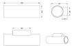 Immagine di Applique Cilindro Bianco Marley Luce Sopra e Sotto GU10 Trio