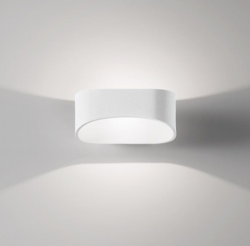 Immagine di Applique Bianca Per Interni Led 10w Bi-emissione Drappo Piccola Isyluce 933