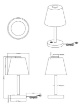 Immagine di Lampada Da Tavolo Led Touch Emerald Cromo E Vetro Bianco Ø15 cm Trio Lighting