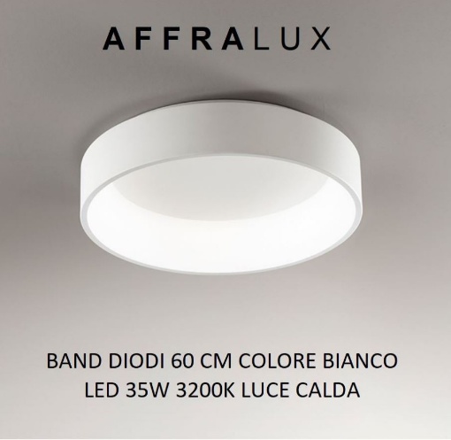 Immagine di Plafoniera Led Rotonda Band Diodi D.60 cm Bianca 2072 Affralux
