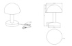 Immagine di Lampada Tavolo Ottone Vetro Con Pulsante Touch Trio Fynn II
