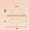 Immagine di Lampadario Rettangolare Led Gx53 Luce Sopra Sotto Flet 8+2 Affralux